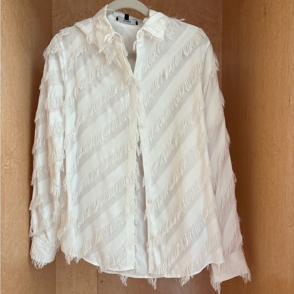 Versus Versace Ivory Textured Shirt